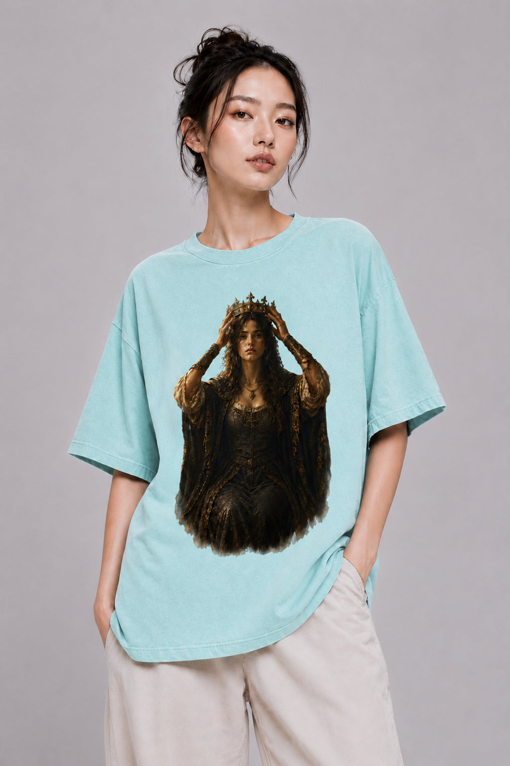 Unapologetic | Crown Yourself Oversized Graphic Tee
